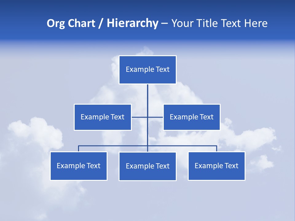 A Blue Sky With Clouds In The Shape Of A House PowerPoint Template