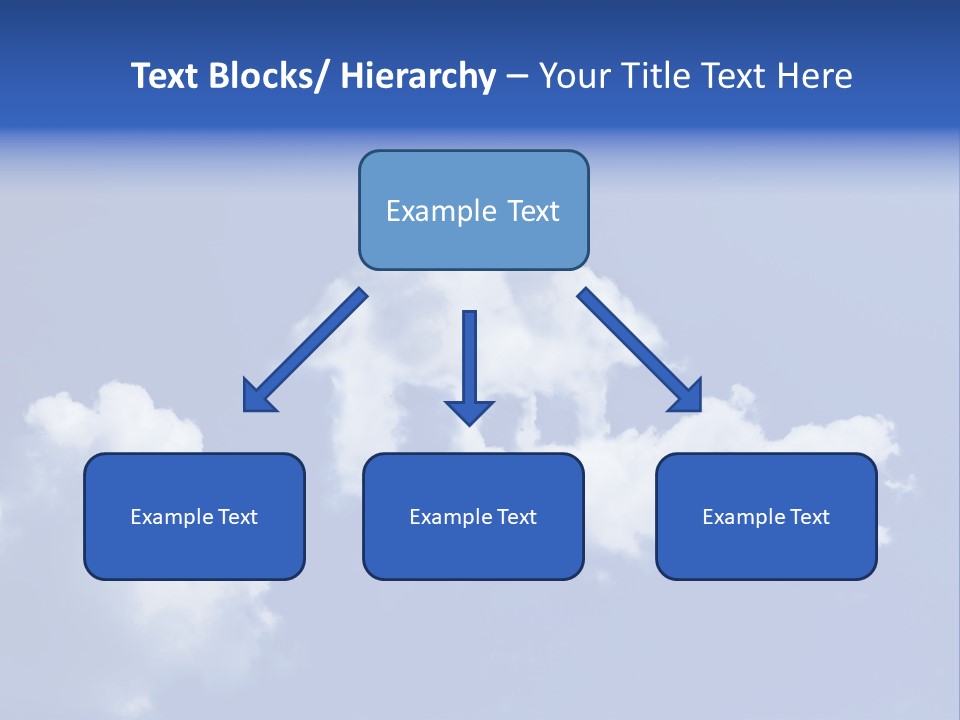 A Blue Sky With Clouds In The Shape Of A House PowerPoint Template