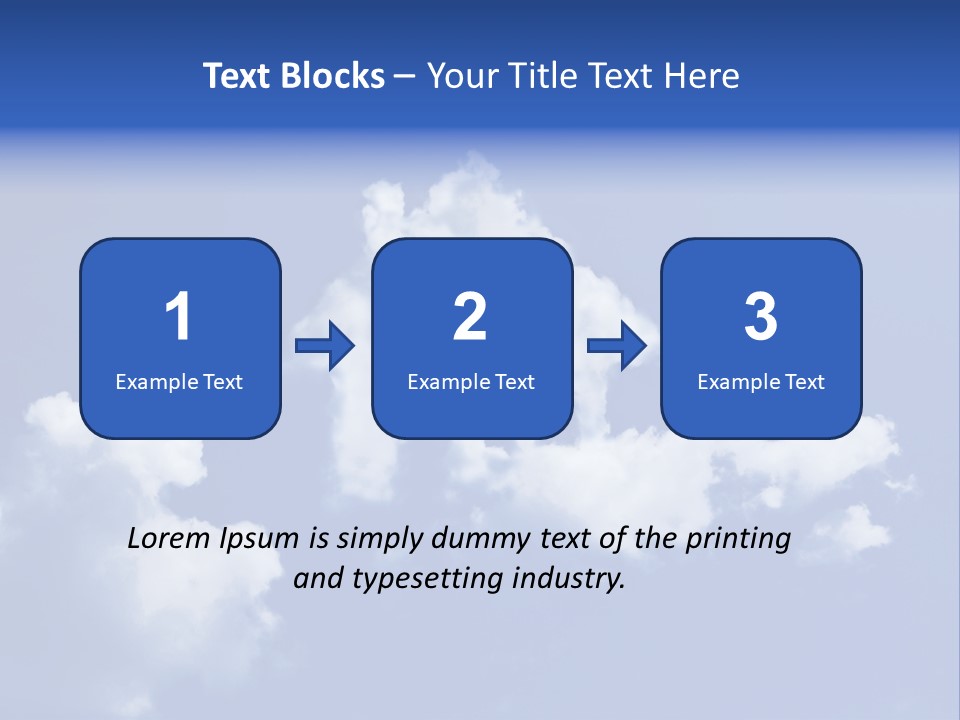 A Blue Sky With Clouds In The Shape Of A House PowerPoint Template