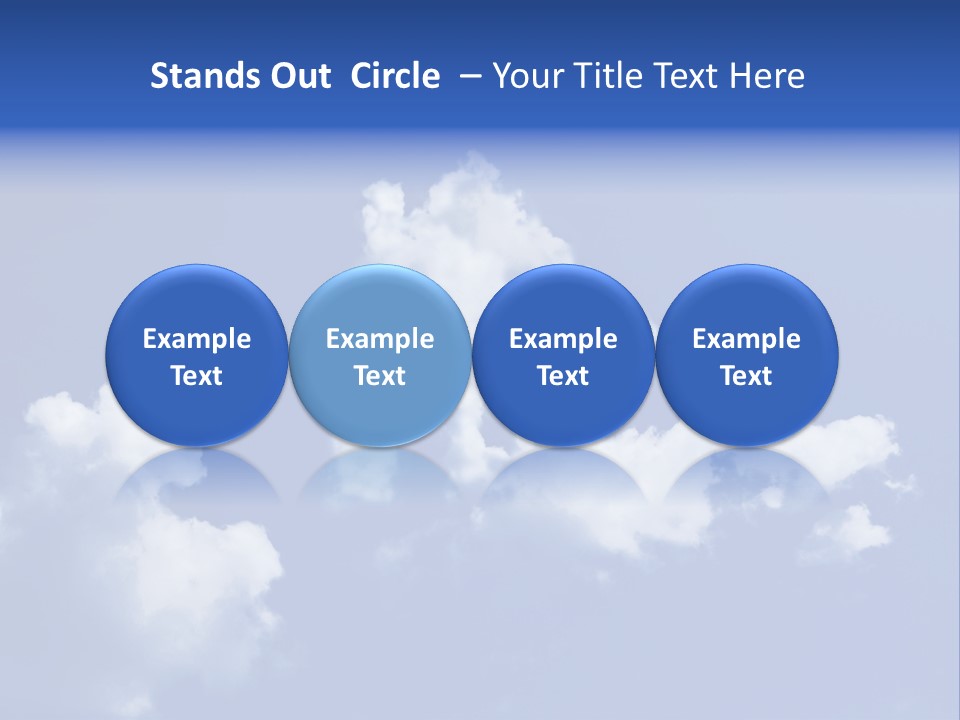 A Blue Sky With Clouds In The Shape Of A House PowerPoint Template