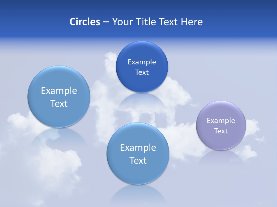 A Blue Sky With Clouds In The Shape Of A House PowerPoint Template