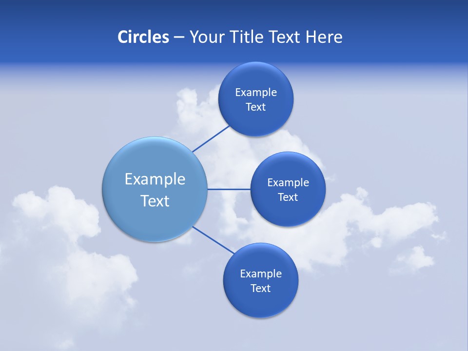 A Blue Sky With Clouds In The Shape Of A House PowerPoint Template
