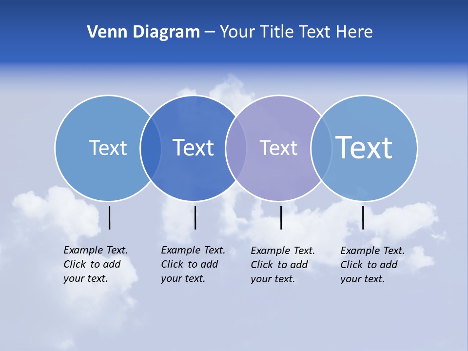A Blue Sky With Clouds In The Shape Of A House PowerPoint Template