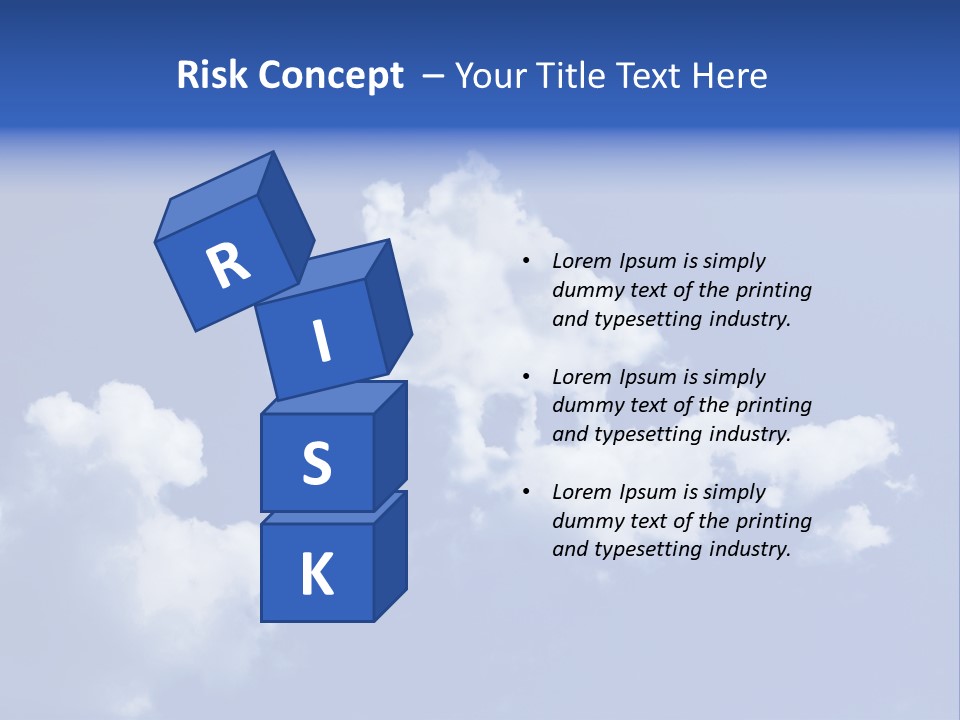 A Blue Sky With Clouds In The Shape Of A House PowerPoint Template