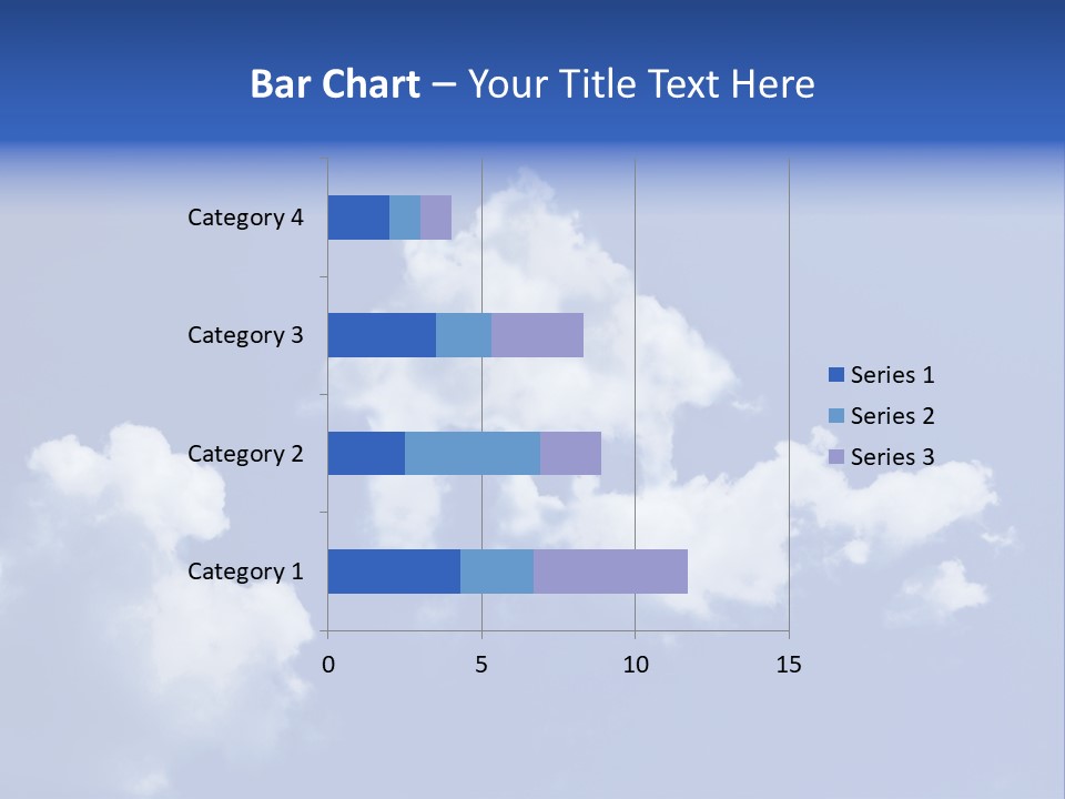 A Blue Sky With Clouds In The Shape Of A House PowerPoint Template