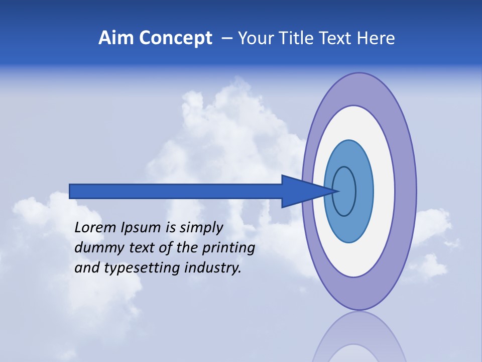 A Blue Sky With Clouds In The Shape Of A House PowerPoint Template