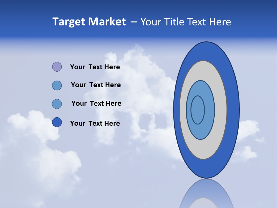 A Blue Sky With Clouds In The Shape Of A House PowerPoint Template