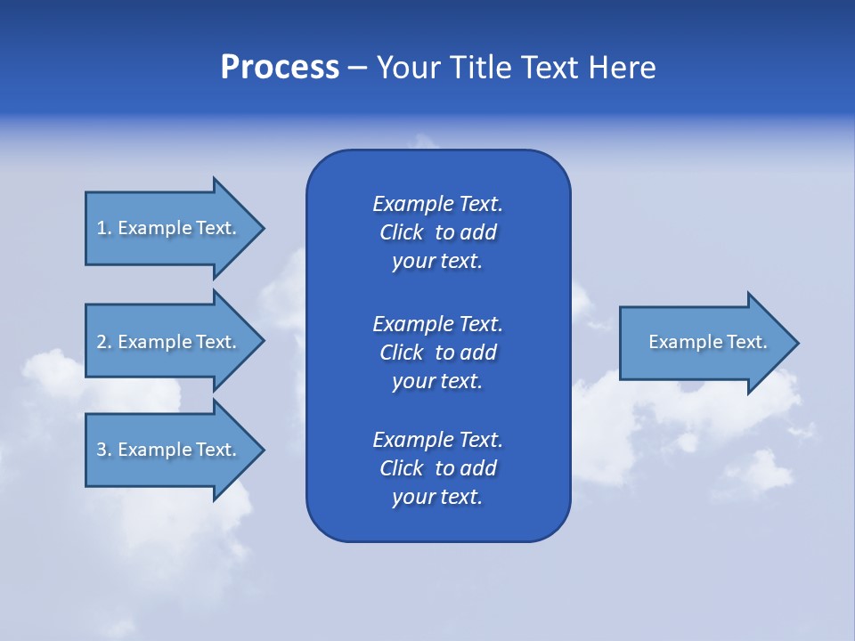 A Blue Sky With Clouds In The Shape Of A House PowerPoint Template