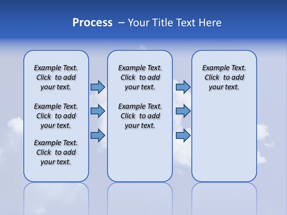 A Blue Sky With Clouds In The Shape Of A House PowerPoint Template