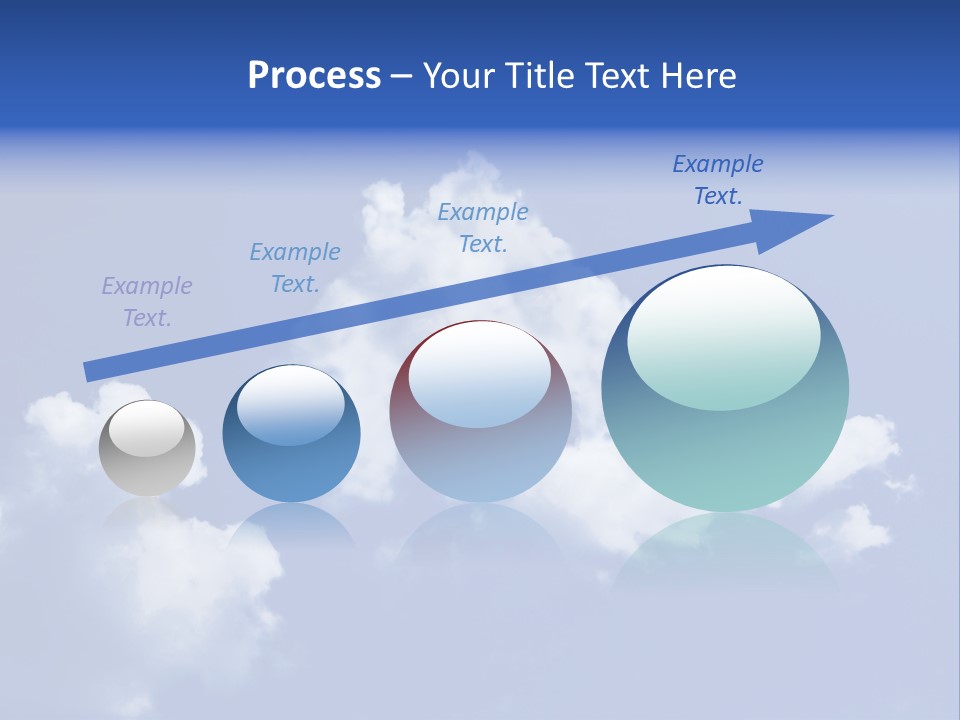 A Blue Sky With Clouds In The Shape Of A House PowerPoint Template