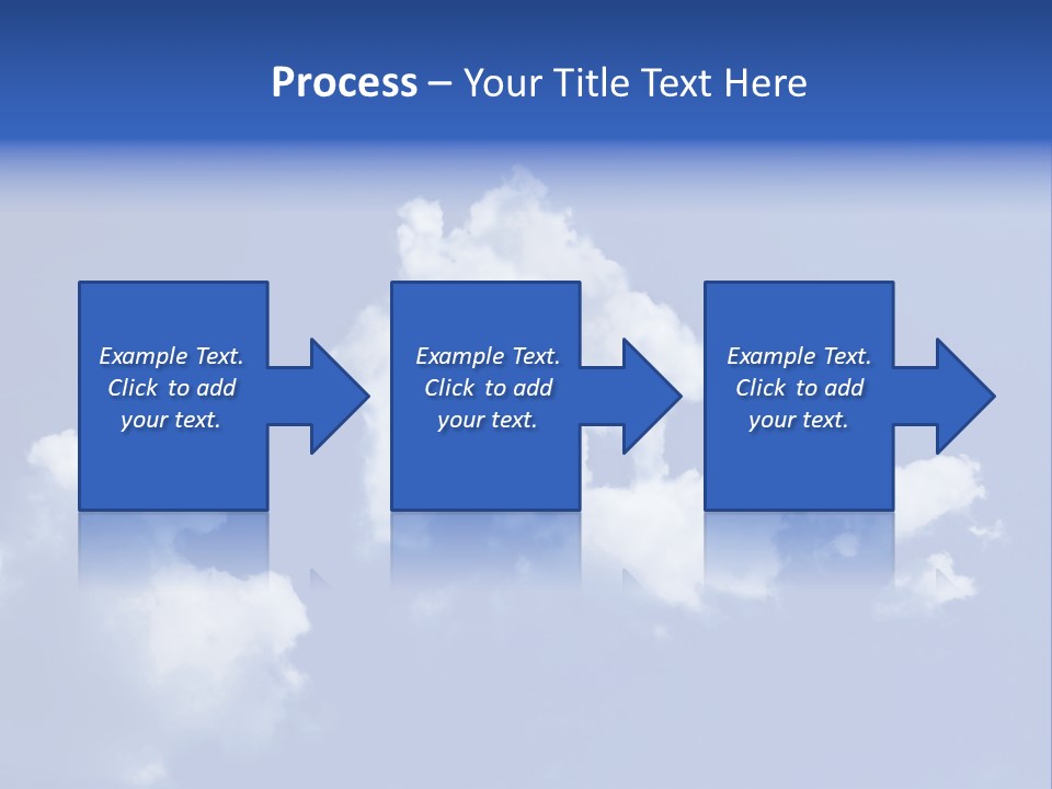 A Blue Sky With Clouds In The Shape Of A House PowerPoint Template