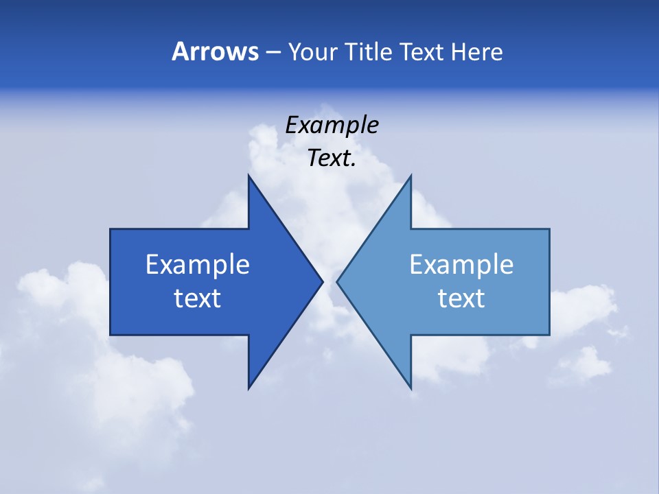 A Blue Sky With Clouds In The Shape Of A House PowerPoint Template