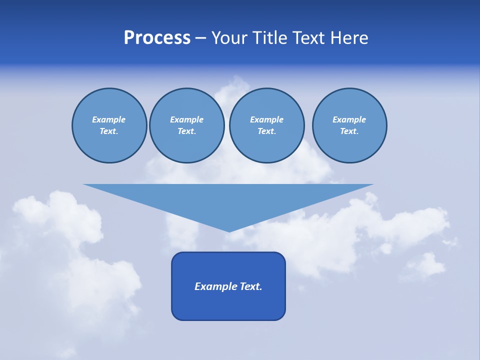A Blue Sky With Clouds In The Shape Of A House PowerPoint Template