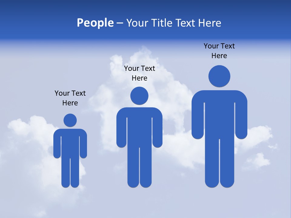 A Blue Sky With Clouds In The Shape Of A House PowerPoint Template