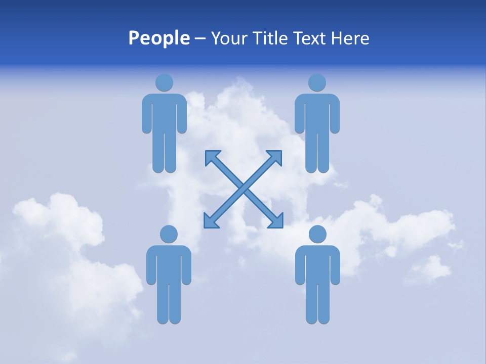 A Blue Sky With Clouds In The Shape Of A House PowerPoint Template