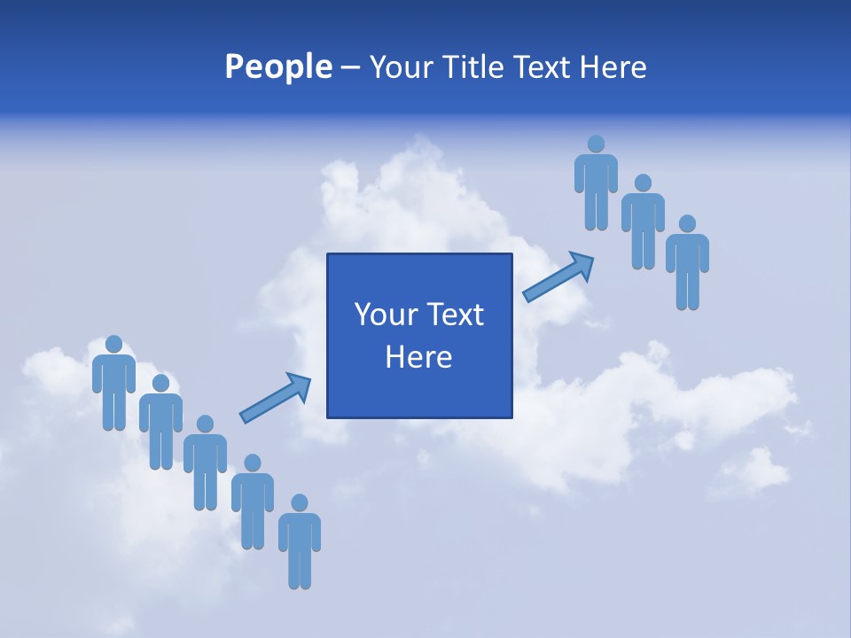 A Blue Sky With Clouds In The Shape Of A House PowerPoint Template