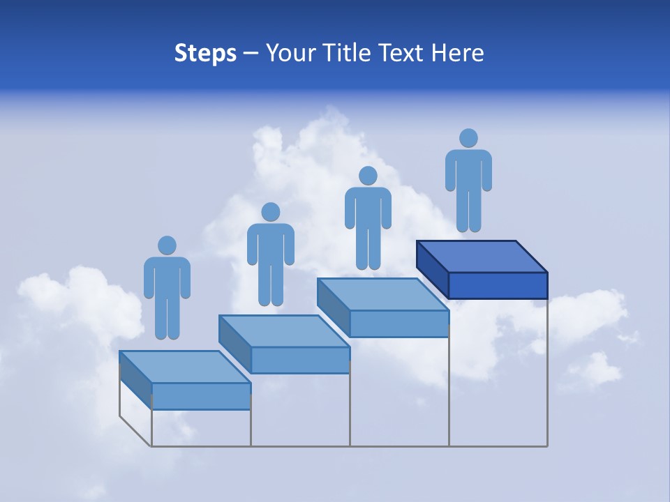 A Blue Sky With Clouds In The Shape Of A House PowerPoint Template