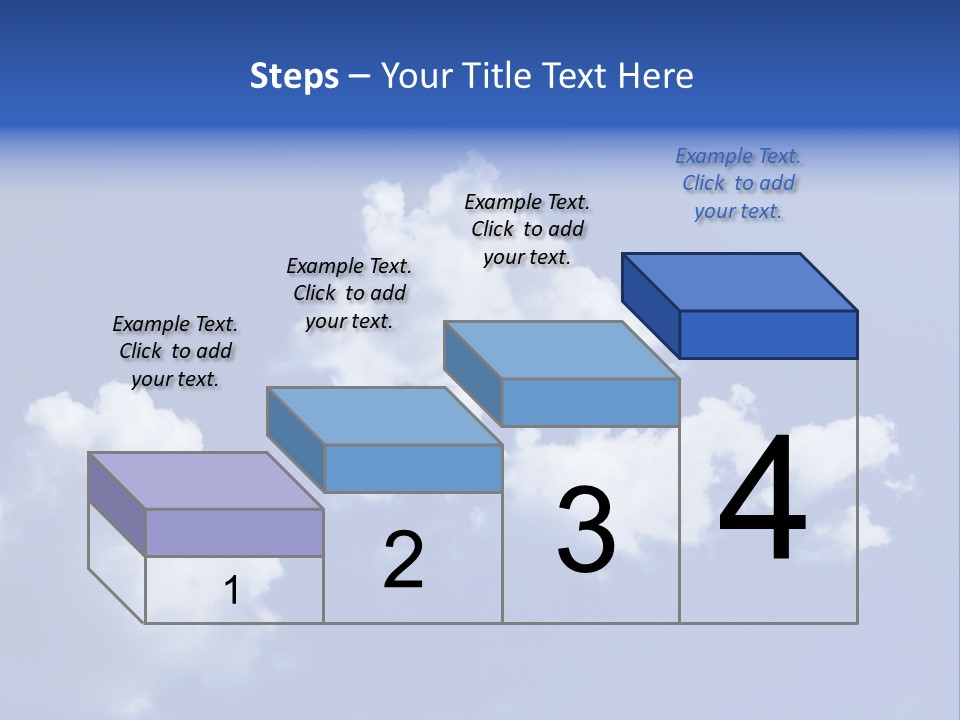 A Blue Sky With Clouds In The Shape Of A House PowerPoint Template