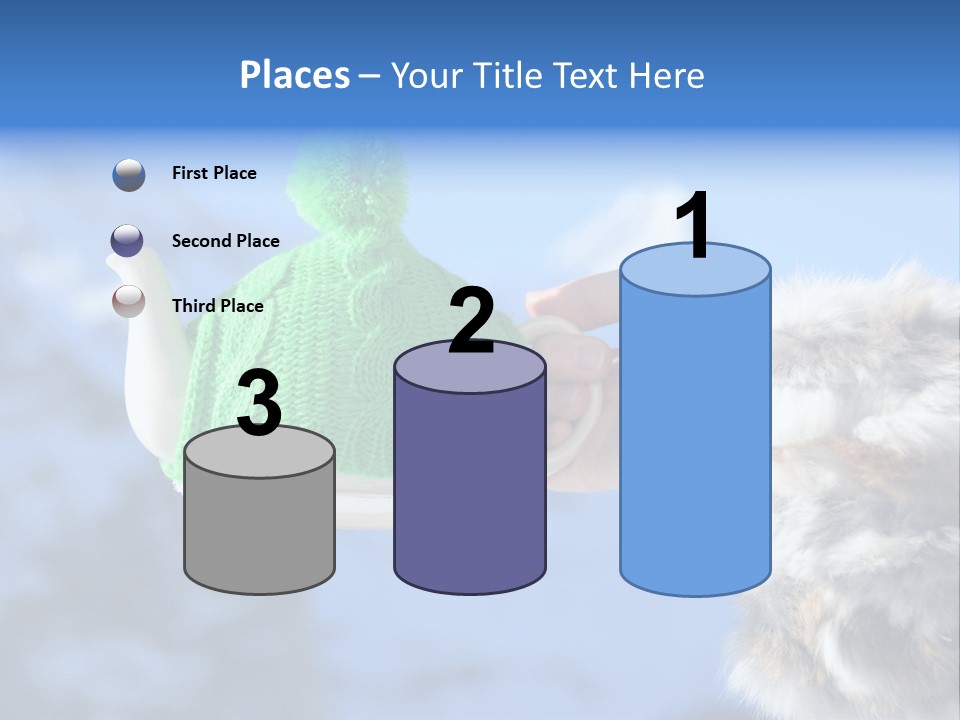 A Person Holding A Teapot With A Green Knitted Hat On It PowerPoint Template