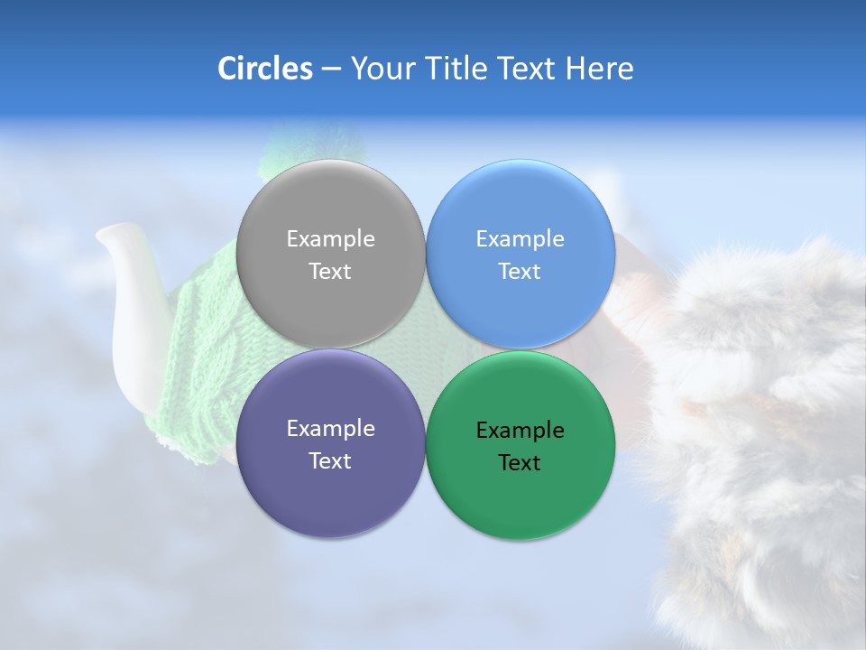 A Person Holding A Teapot With A Green Knitted Hat On It PowerPoint Template