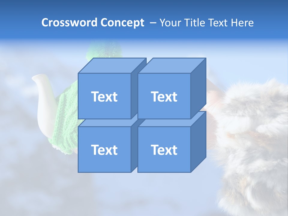 A Person Holding A Teapot With A Green Knitted Hat On It PowerPoint Template