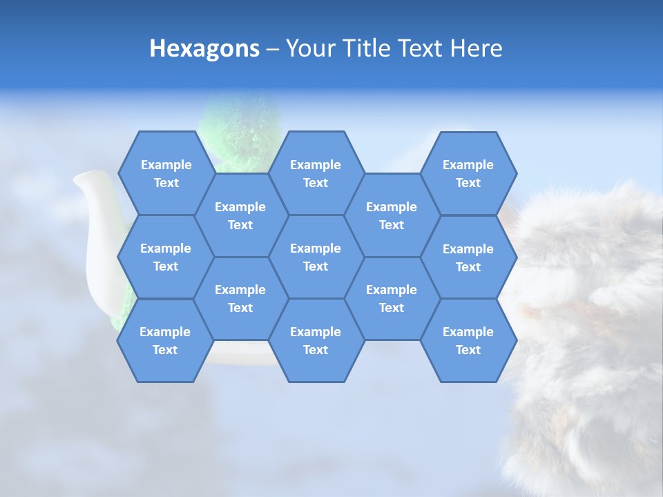 A Person Holding A Teapot With A Green Knitted Hat On It PowerPoint Template