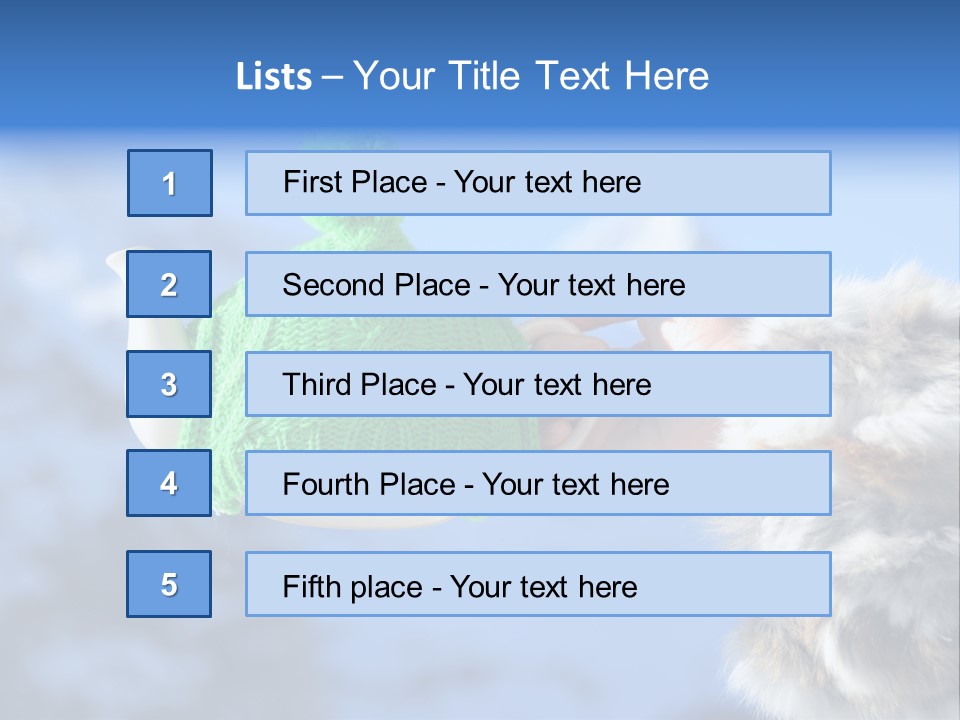 A Person Holding A Teapot With A Green Knitted Hat On It PowerPoint Template