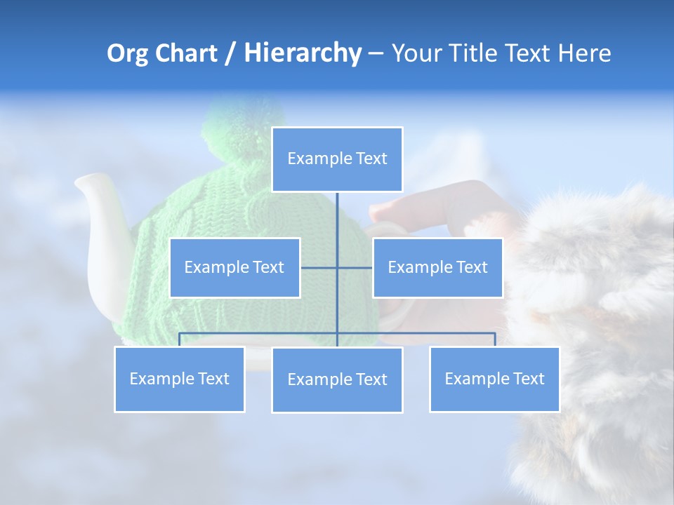 A Person Holding A Teapot With A Green Knitted Hat On It PowerPoint Template