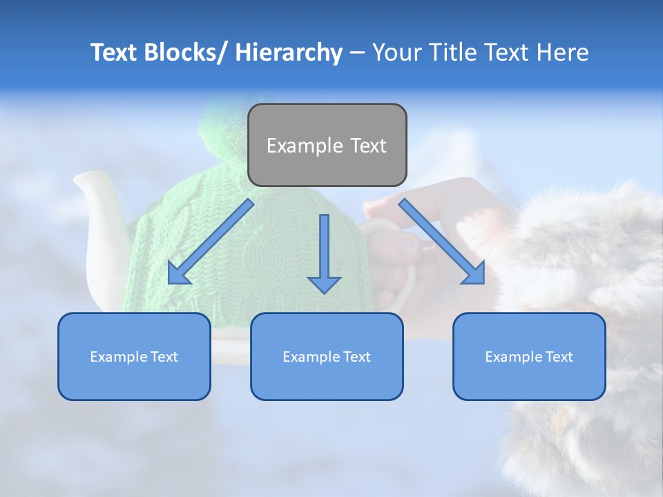 A Person Holding A Teapot With A Green Knitted Hat On It PowerPoint Template