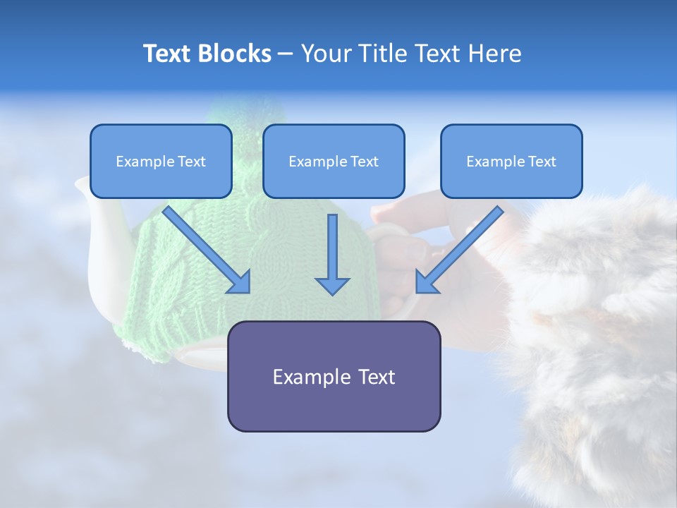 A Person Holding A Teapot With A Green Knitted Hat On It PowerPoint Template