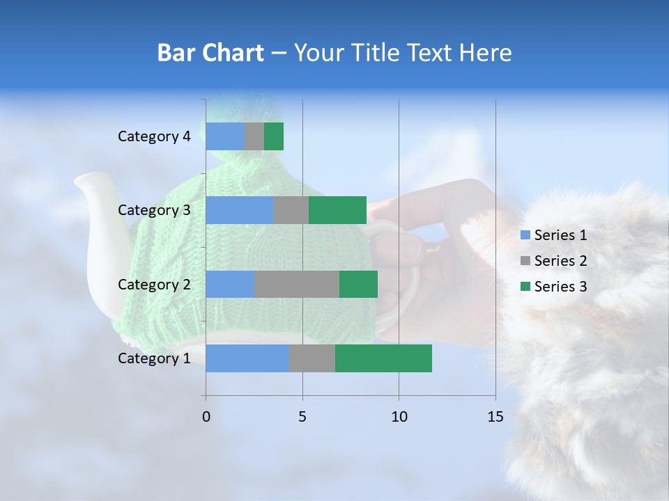 A Person Holding A Teapot With A Green Knitted Hat On It PowerPoint Template