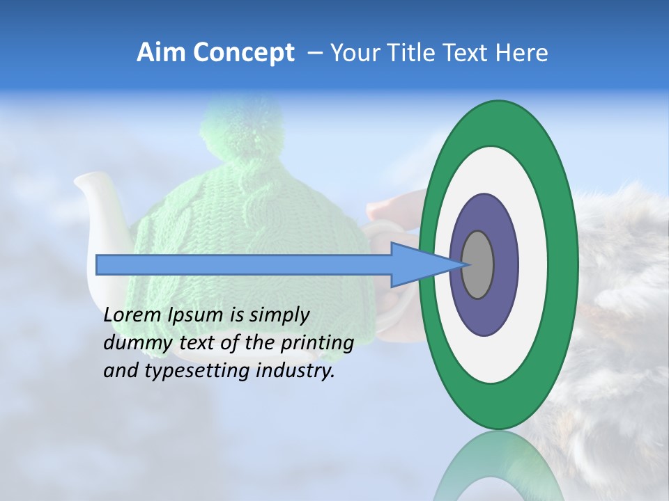 A Person Holding A Teapot With A Green Knitted Hat On It PowerPoint Template