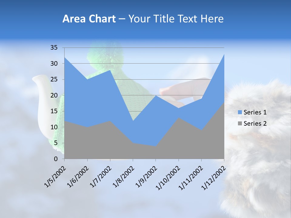 A Person Holding A Teapot With A Green Knitted Hat On It PowerPoint Template