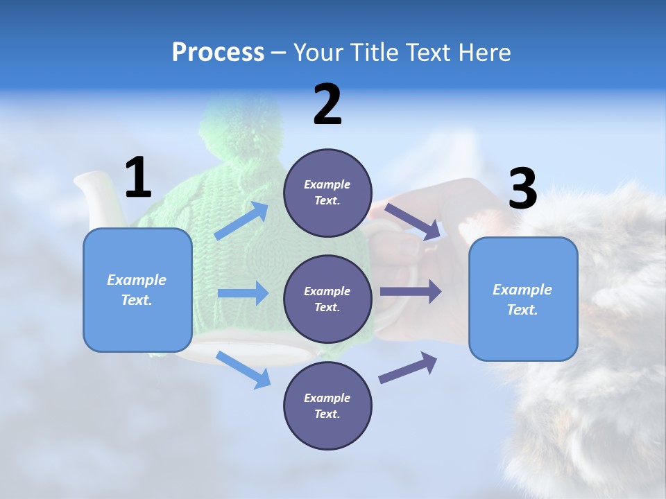 A Person Holding A Teapot With A Green Knitted Hat On It PowerPoint Template