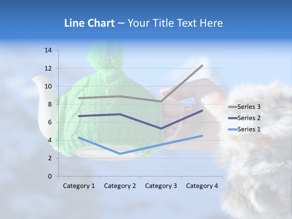 A Person Holding A Teapot With A Green Knitted Hat On It PowerPoint Template