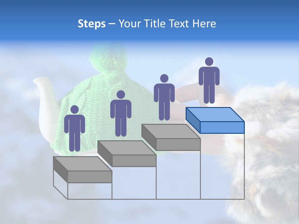 A Person Holding A Teapot With A Green Knitted Hat On It PowerPoint Template