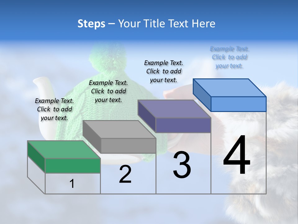 A Person Holding A Teapot With A Green Knitted Hat On It PowerPoint Template