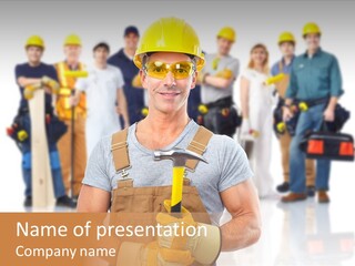 Working Carpenter Occupation PowerPoint Template