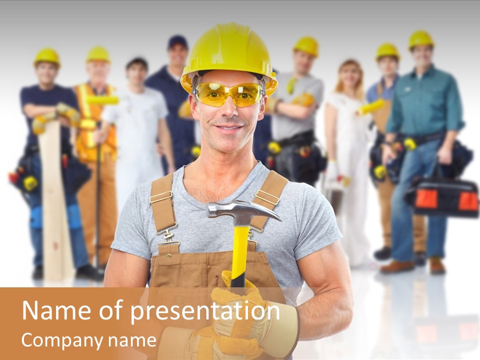 Working Carpenter Occupation PowerPoint Template