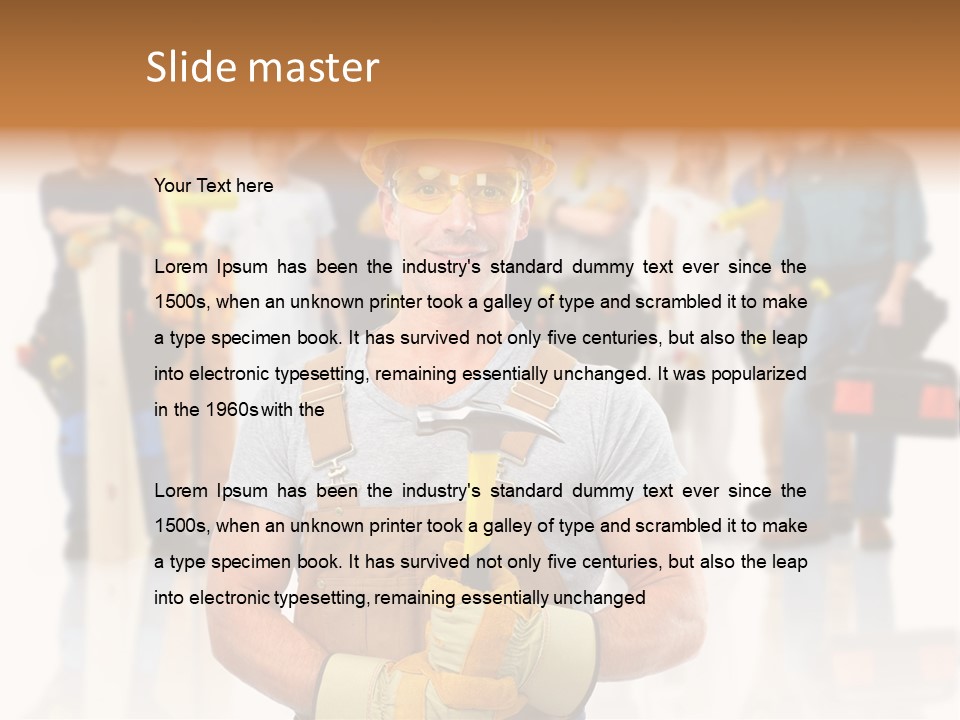 Working Carpenter Occupation PowerPoint Template