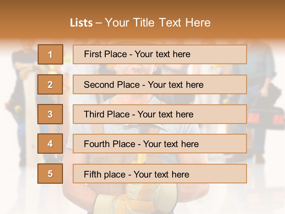 Working Carpenter Occupation PowerPoint Template
