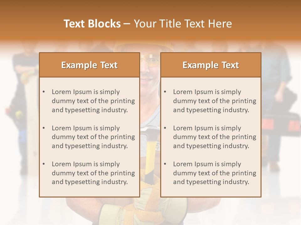 Working Carpenter Occupation PowerPoint Template