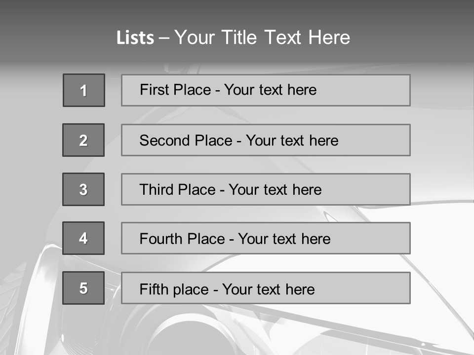 Transport Race Sport PowerPoint Template