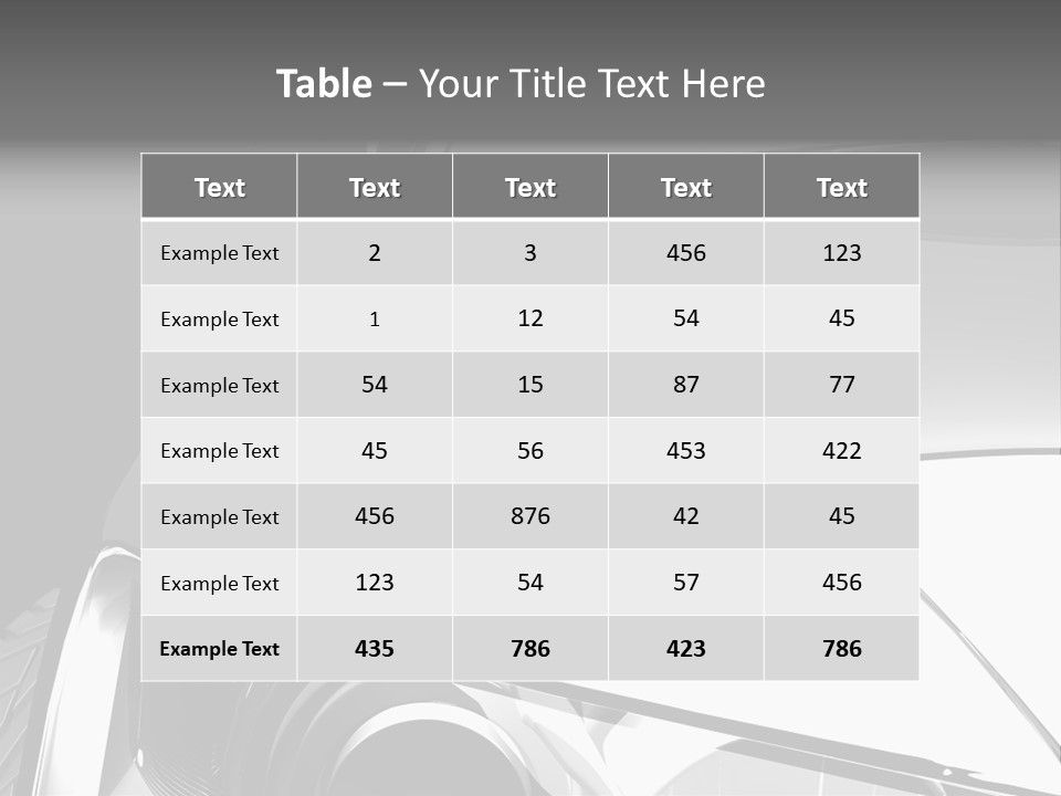 Transport Race Sport PowerPoint Template