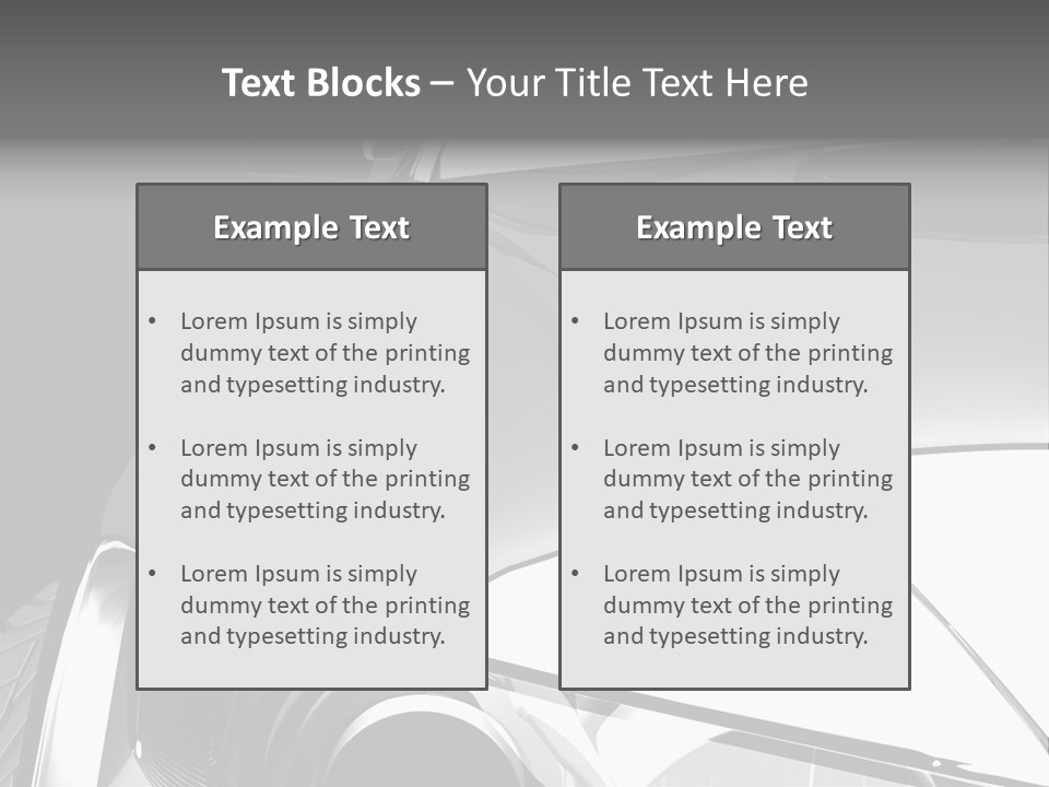Transport Race Sport PowerPoint Template