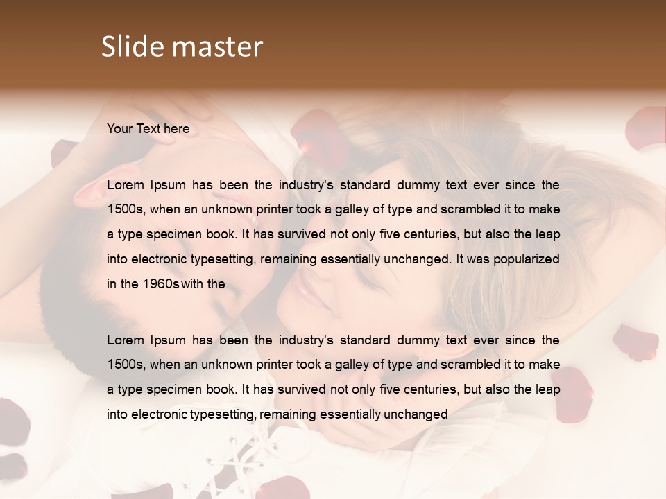 Young Bed Body PowerPoint Template