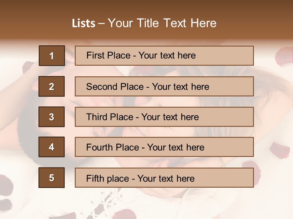 Young Bed Body PowerPoint Template