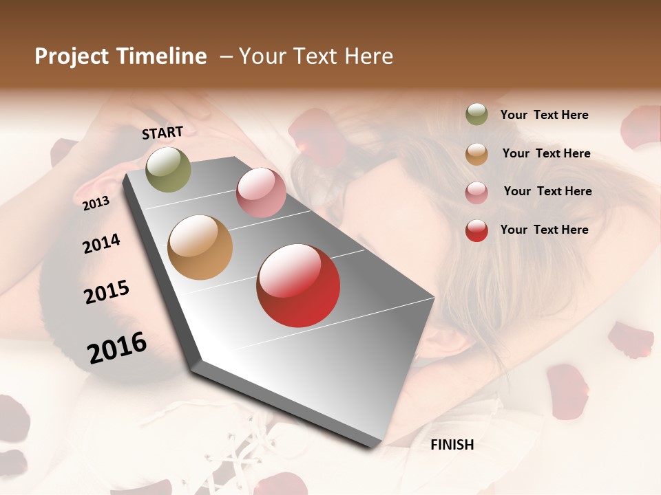 Young Bed Body PowerPoint Template