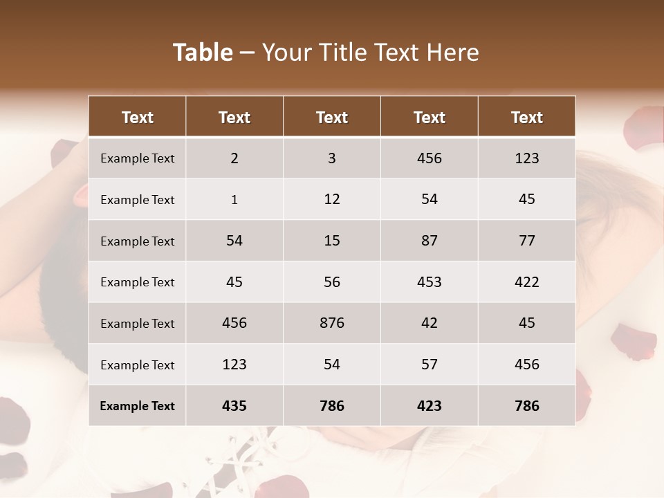 Young Bed Body PowerPoint Template