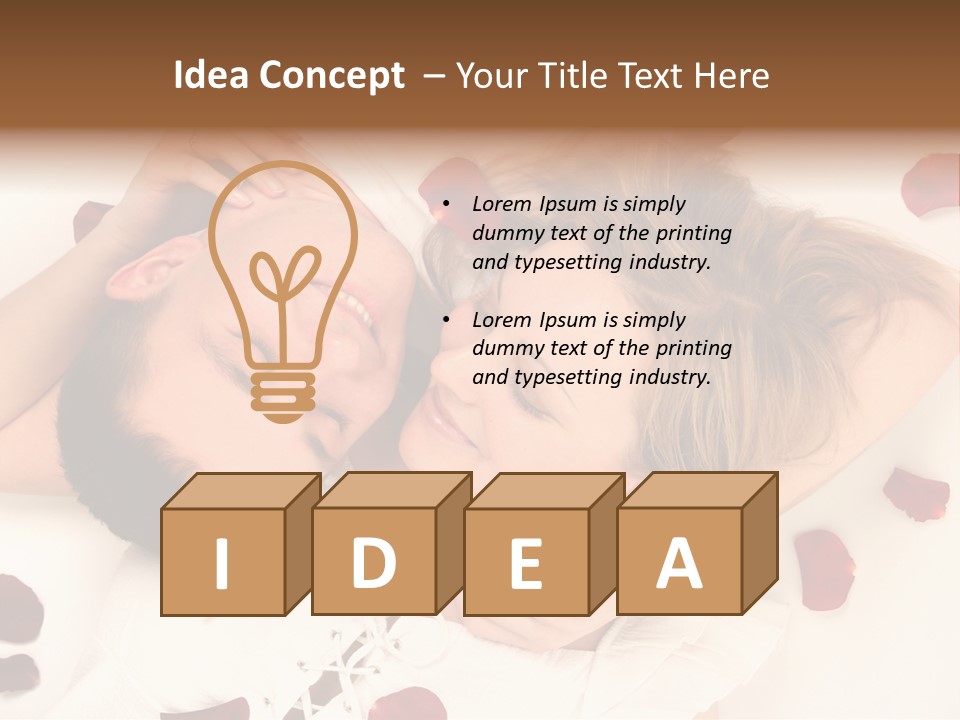 Young Bed Body PowerPoint Template